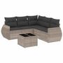 Voir la diapositive 2 : VIDAXL Salon de jardin 6 pcs avec coussins gris clair resine tressee