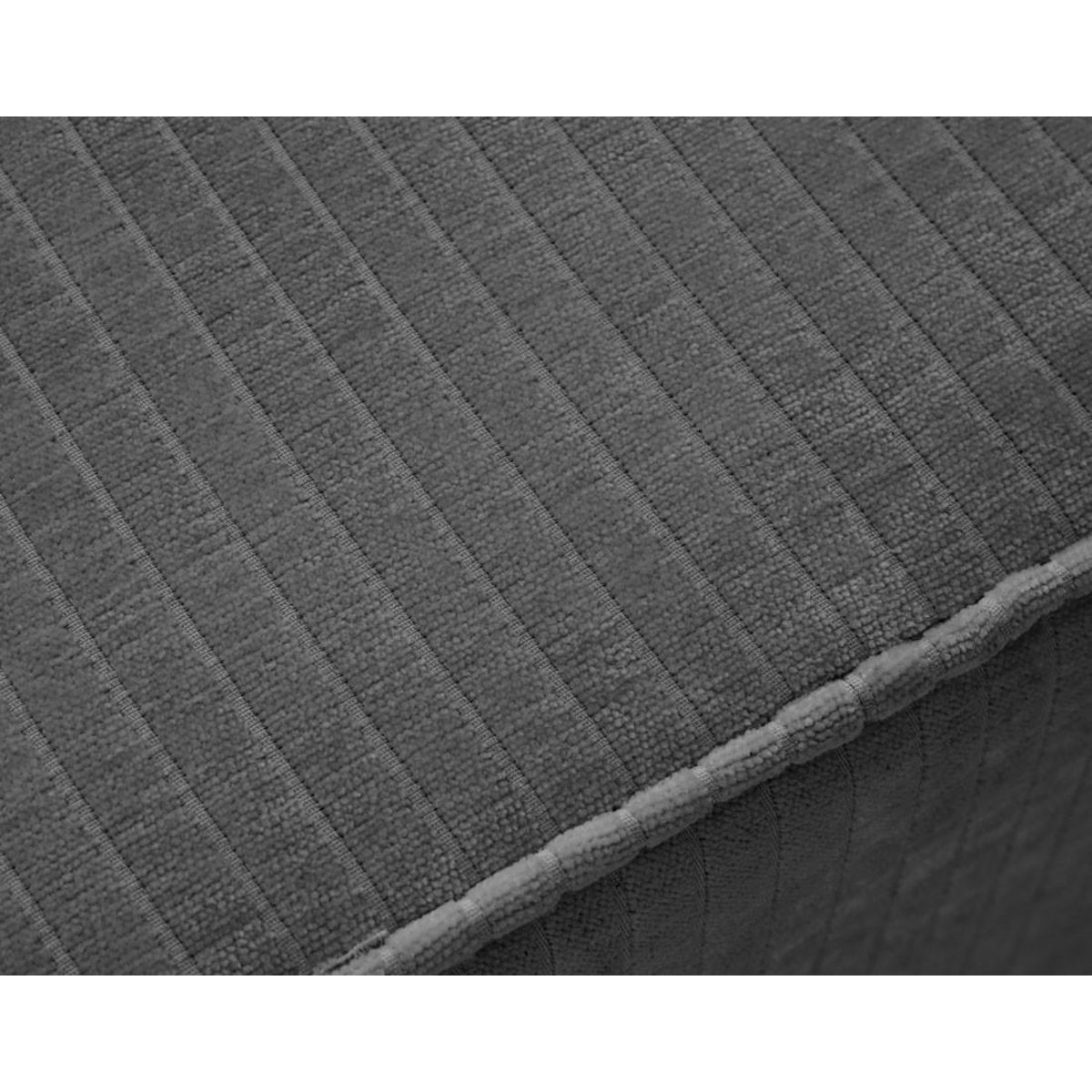 BEST MOBILIER Topaze - pouf - en velours côtelé plat