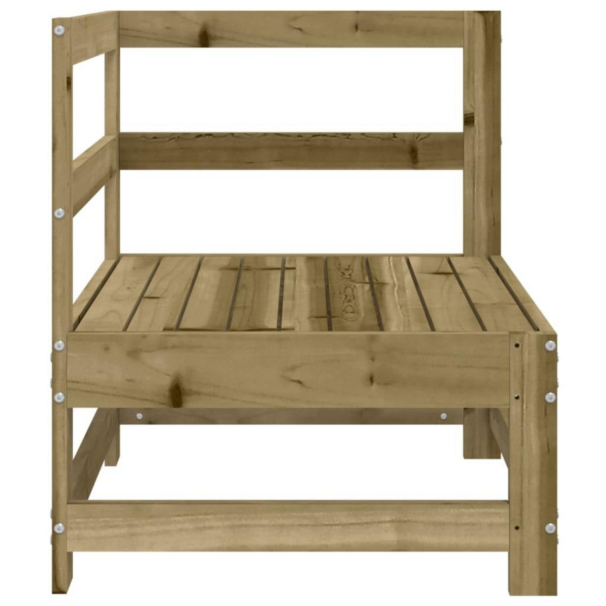 VIDAXL Canape d'angle de jardin bois de pin impregne