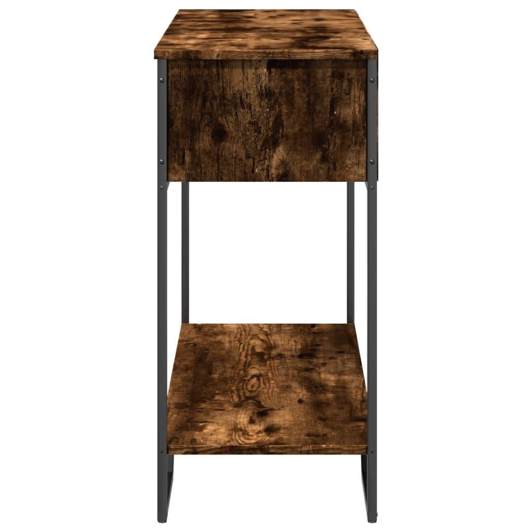 Voir la diapositive 5 : VIDAXL Table console chene fume 100x35x74,5 cm bois d'ingenierie