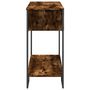 Voir la diapositive 5 : VIDAXL Table console chene fume 100x35x74,5 cm bois d'ingenierie