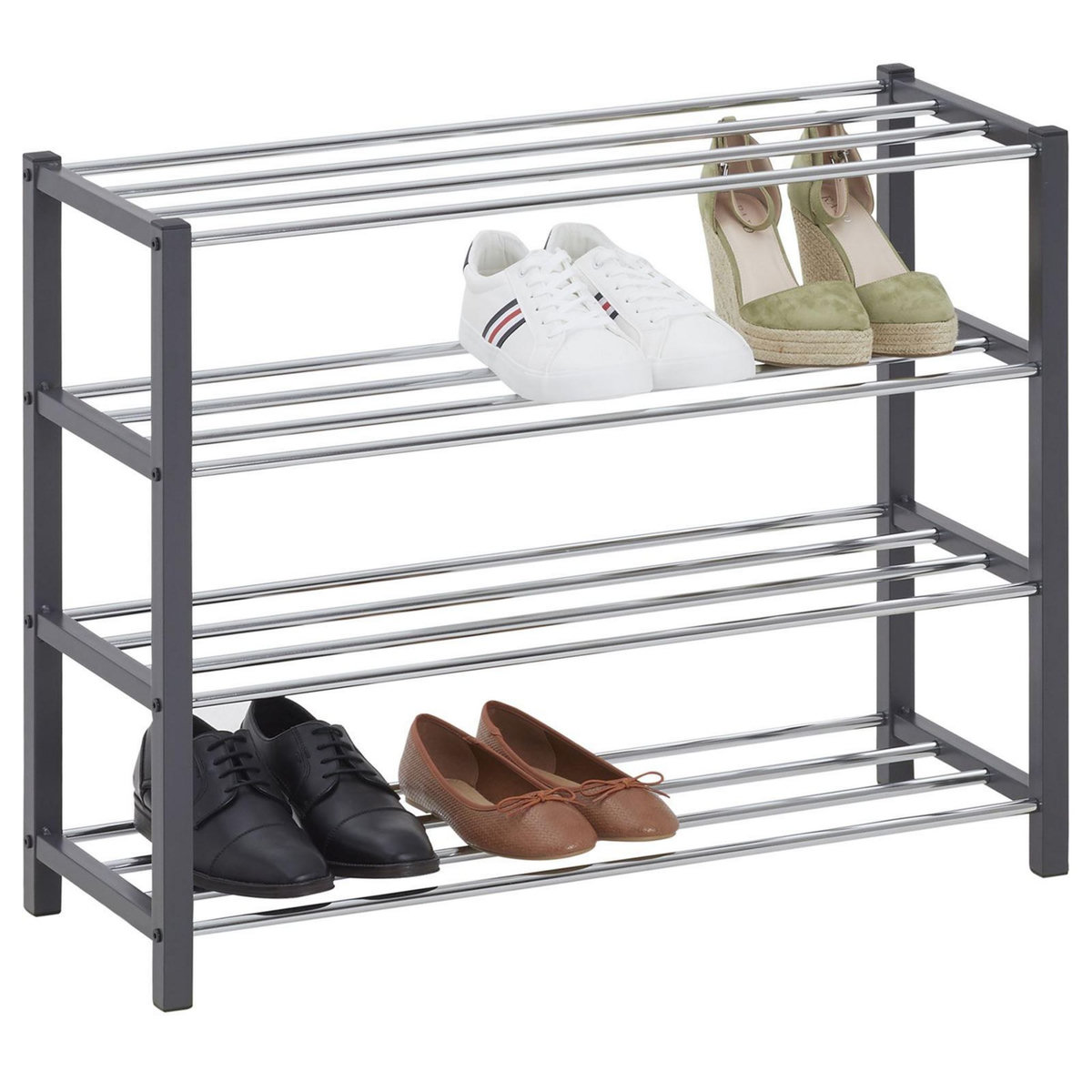 IDIMEX Étagère à chaussures DUBLIN, 4 niveaux
