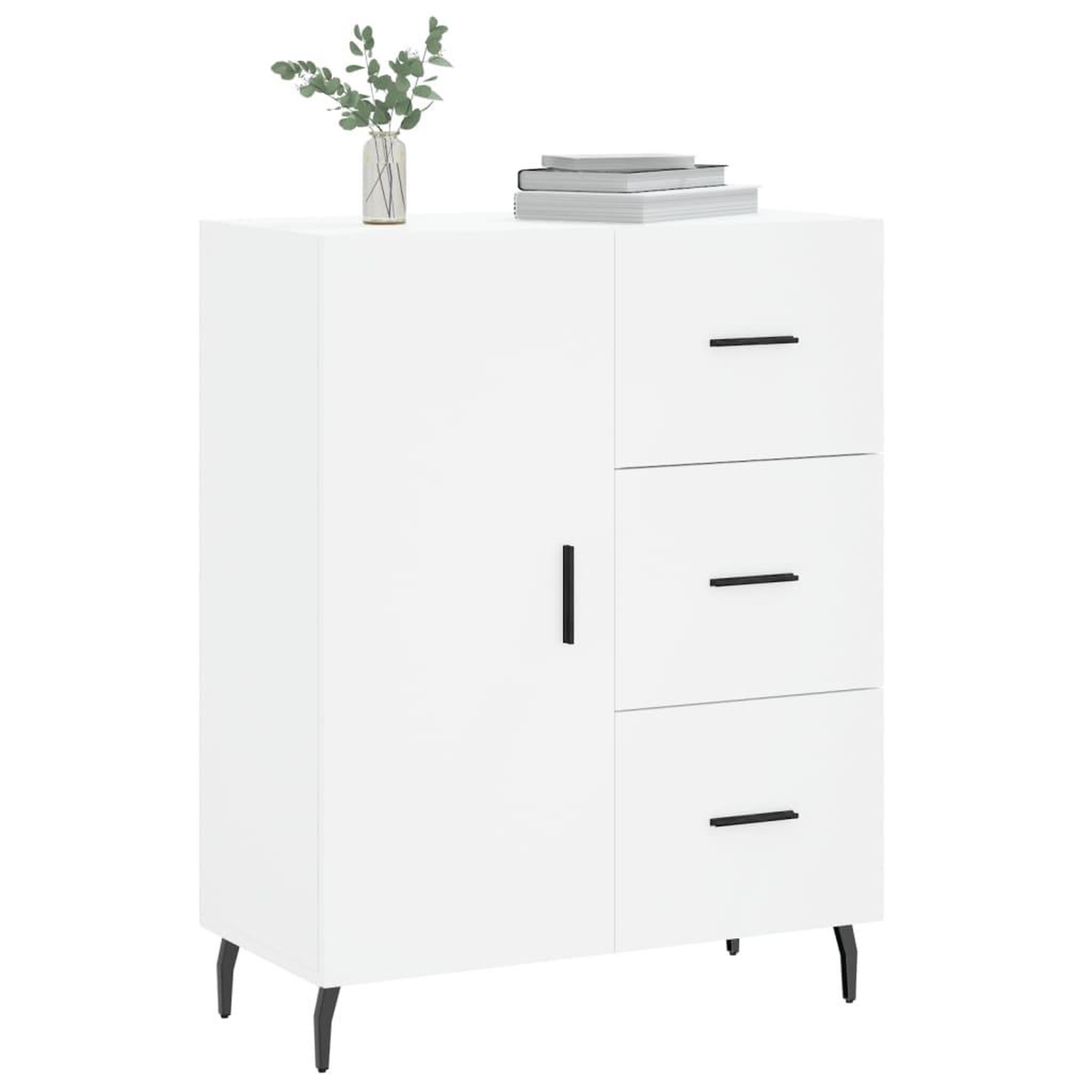 Voir la diapositive 3 : VIDAXL Buffet blanc 69,5x34x90 cm bois d'ingenierie