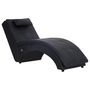 Voir la diapositive 2 : VIDAXL Chaise longue de massage avec oreiller Noir Similicuir