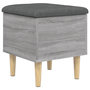 Voir la diapositive 2 : VIDAXL Banc de rangement sonoma gris 42x42x46 cm bois d'ingenierie