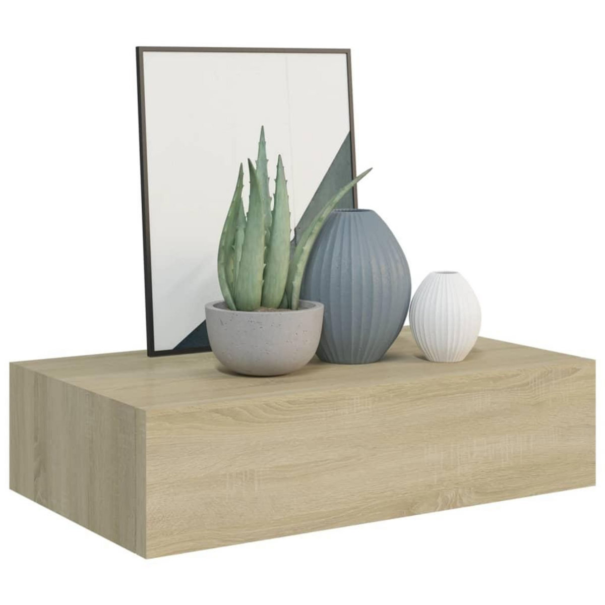 VIDAXL Etagere a tiroir murale chene 40x23,5x10 cm MDF