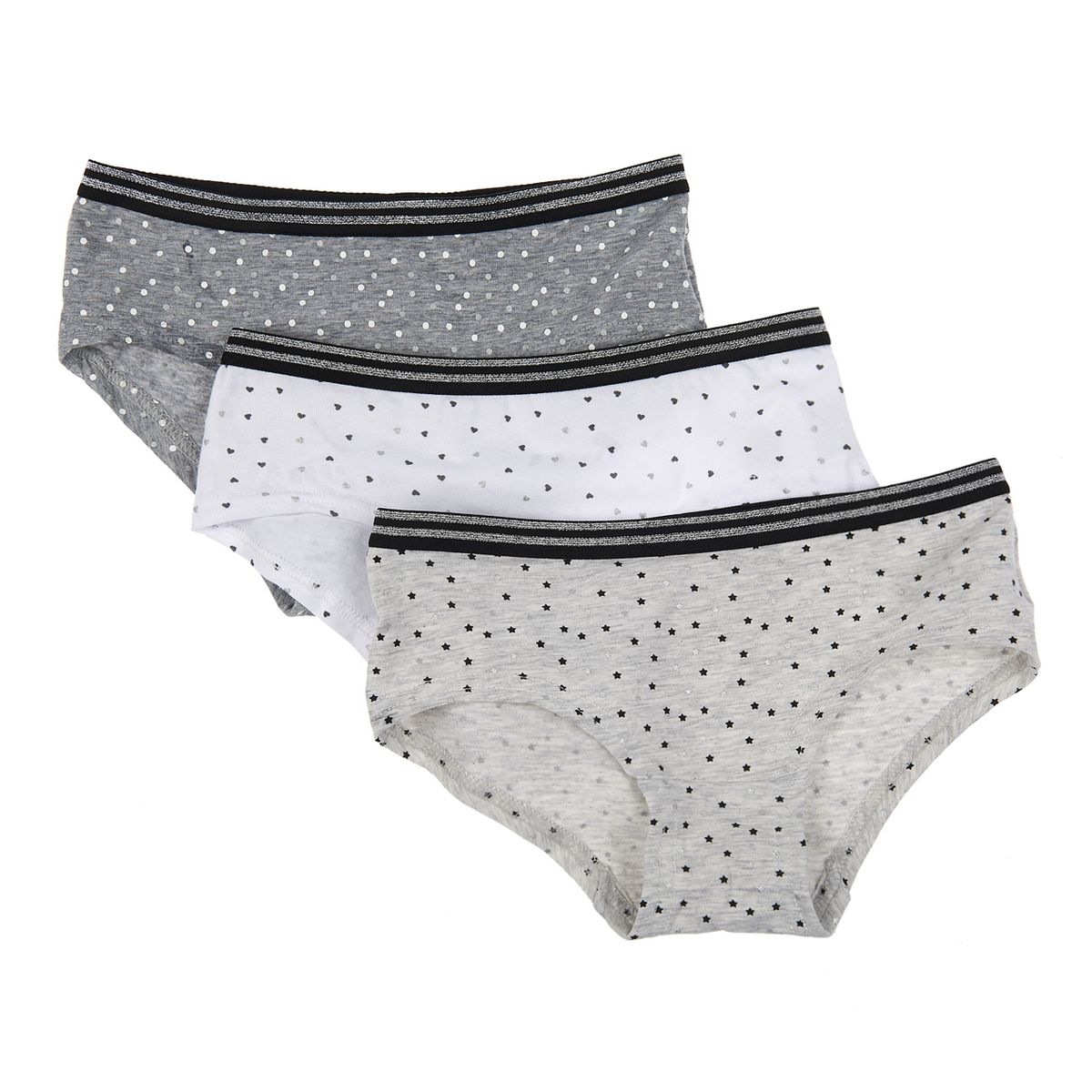 IN EXTENSO Lot de 3 shorties fantaisies fille
