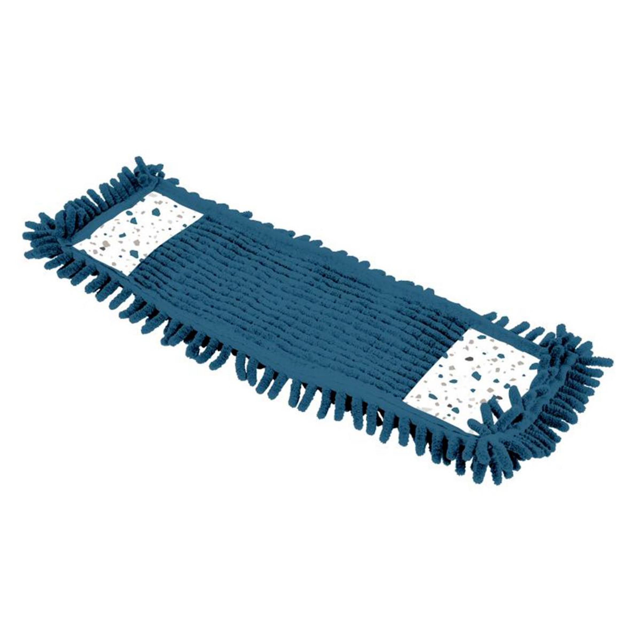 HOMEA Serpillière pour balai chenille  terrazzo  42cm blanc & bleu