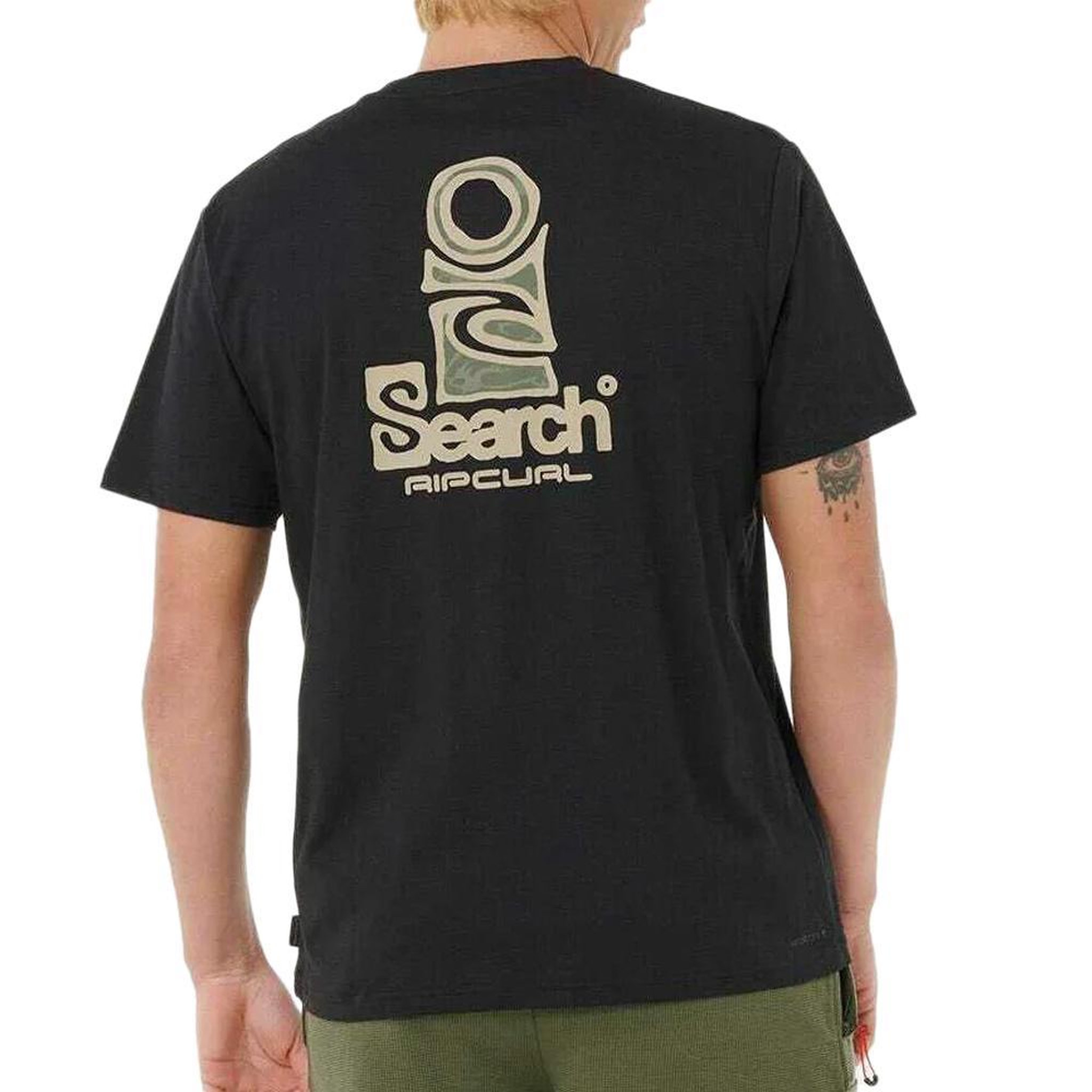 Voir la diapositive 2 : Rip Curl T-Shirt Noir Homme Rip Curl Vaporcool Search Stack