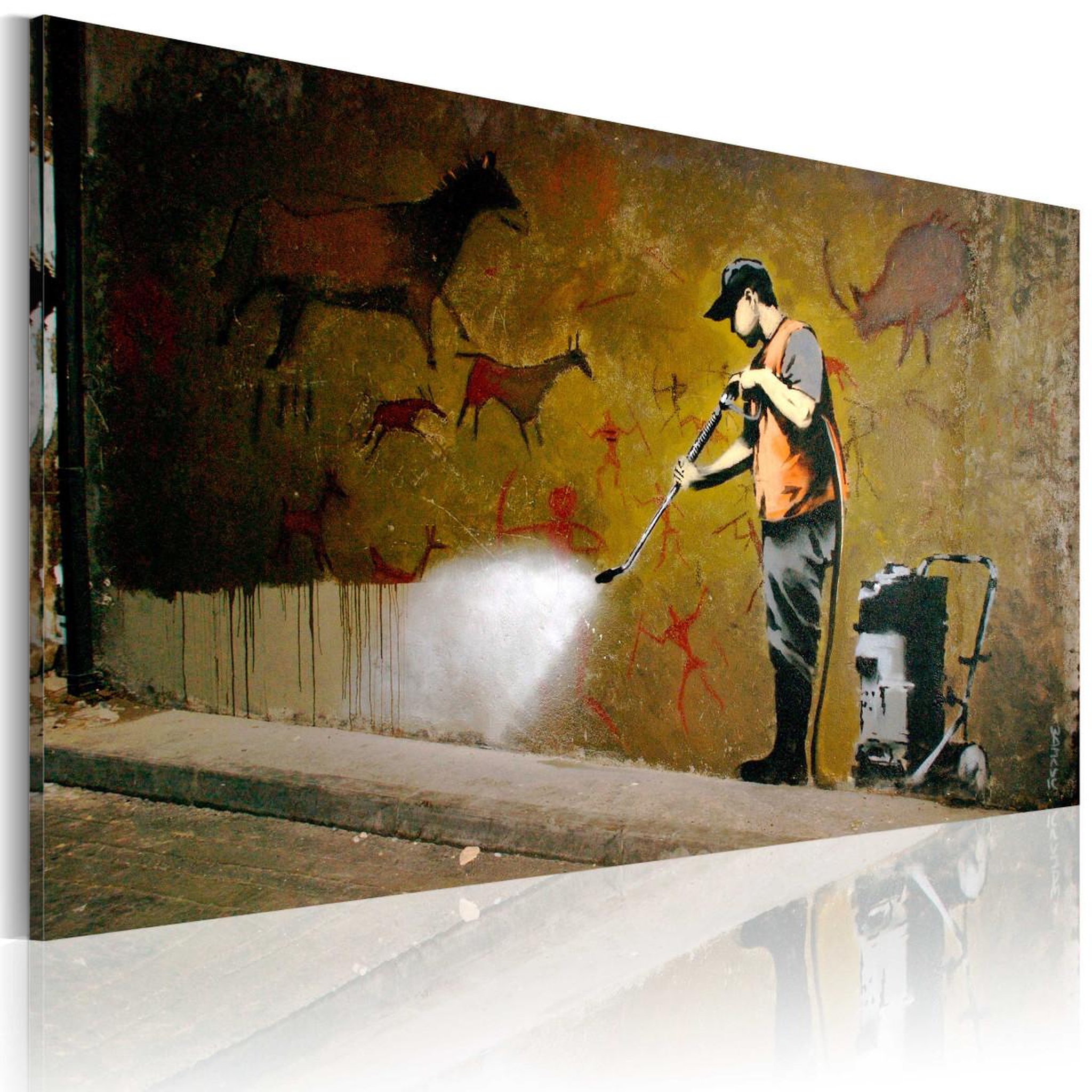 Paris Prix Tableau  blanchiment des caves lascaux - banksy  40x60cm