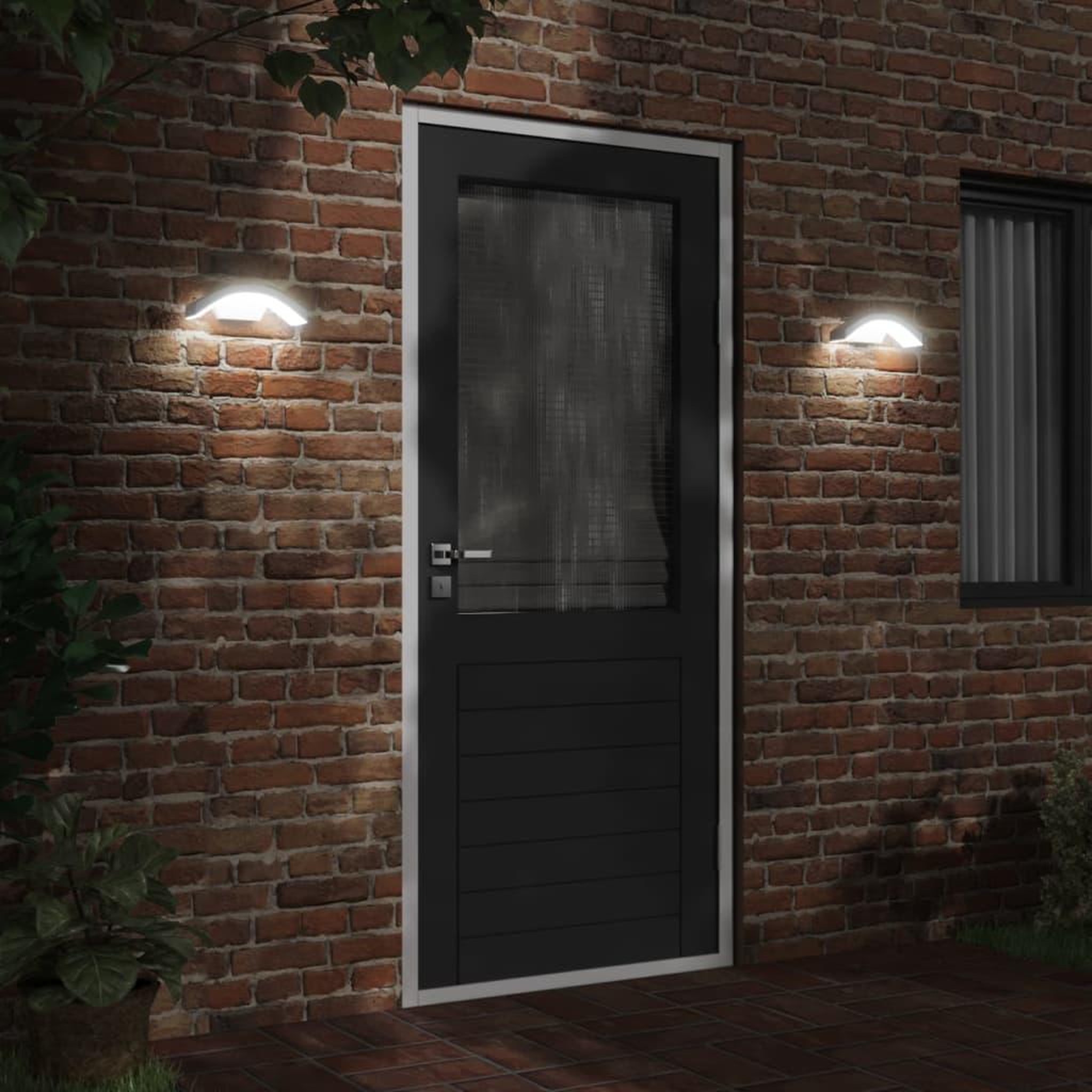 Voir la diapositive 3 : VIDAXL Appliques murales LED d'exterieur avec capteurs 2 pcs blanc