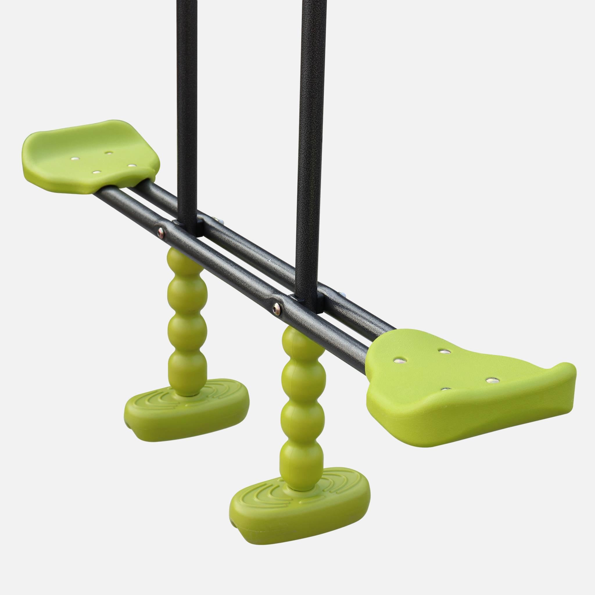 Voir la diapositive 3 : SWEEEK Aire de jeux NAROIT en bois avec 1 face à face et 2 balançoires - pin autoclave