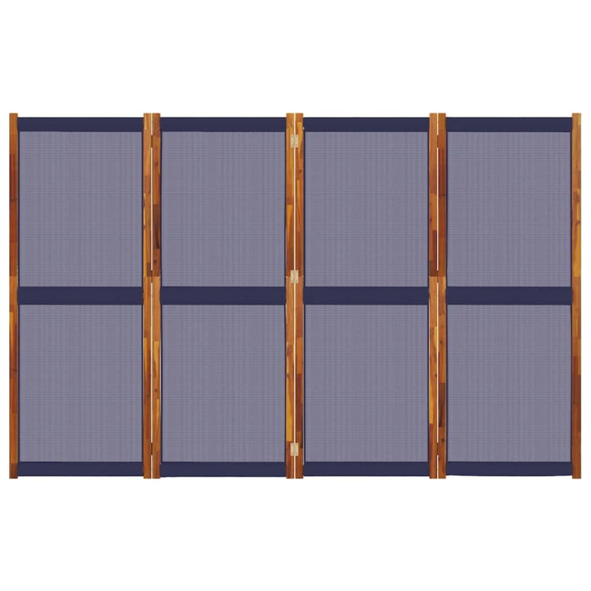 Voir la diapositive 4 : VIDAXL Cloison de separation 4 panneaux bleu fonce 280x180 cm