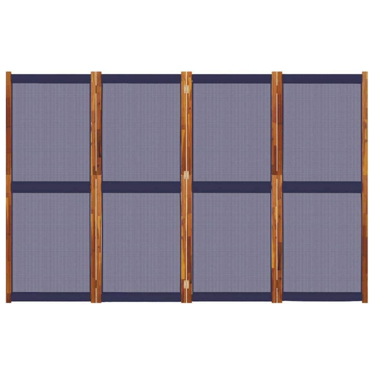 VIDAXL Cloison de separation 4 panneaux bleu fonce 280x180 cm