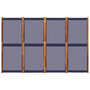 Voir la diapositive 4 : VIDAXL Cloison de separation 4 panneaux bleu fonce 280x180 cm