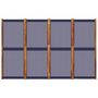 Voir la diapositive 4 : VIDAXL Cloison de separation 4 panneaux bleu fonce 280x180 cm