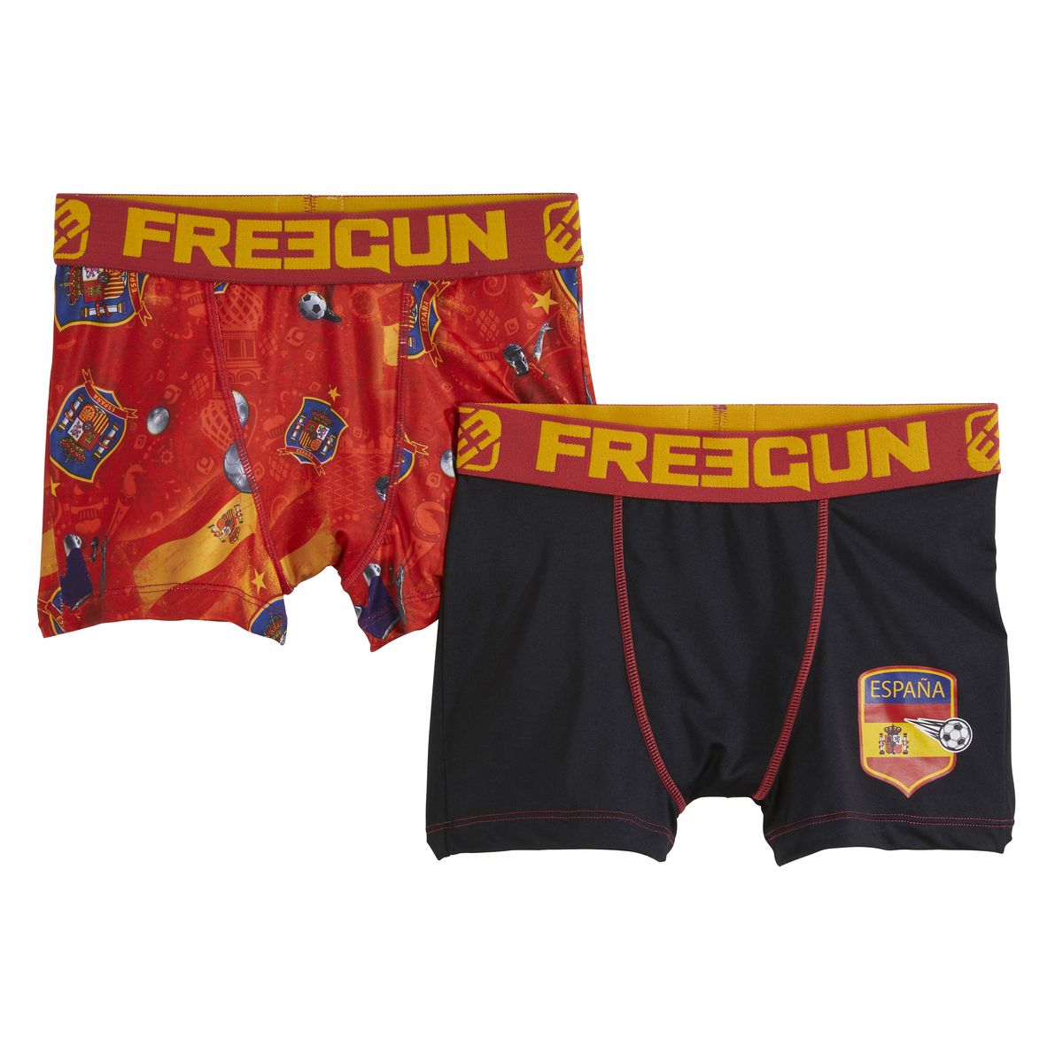 FREEGUN Lot de 2 boxers Coupe du Monde garçon