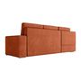 Voir la diapositive 6 : LOUNGITUDE Canapé d'angle gauche convertible ARTEMIS 4 places - Velours côtelé terracotta - L246 x P174 x H96 cm
