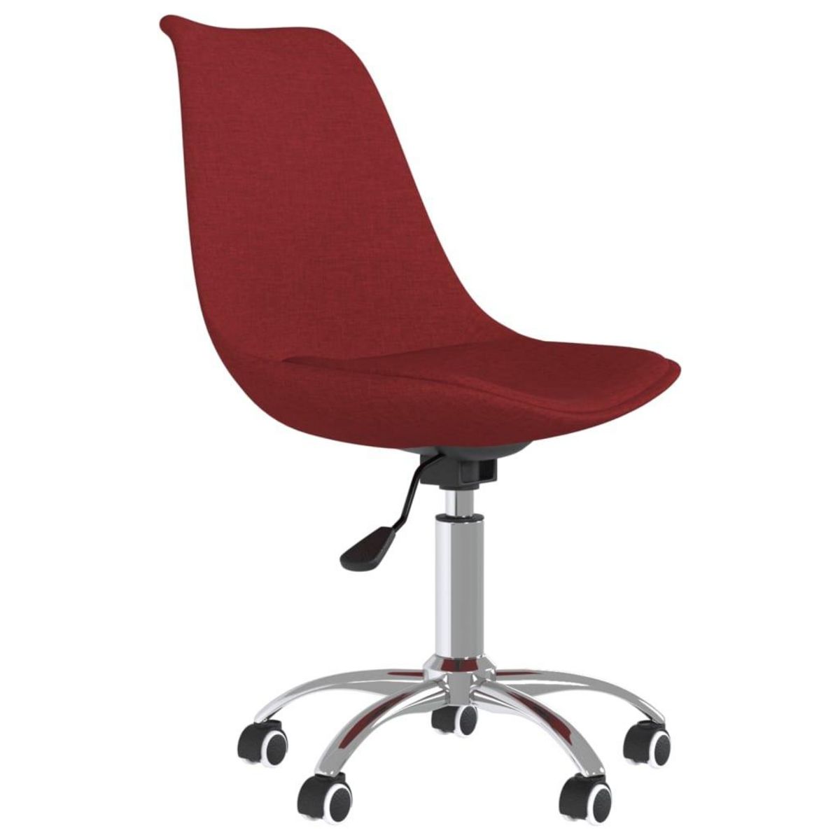 VIDAXL Chaises pivotantes a manger lot de 2 Rouge bordeaux Tissu