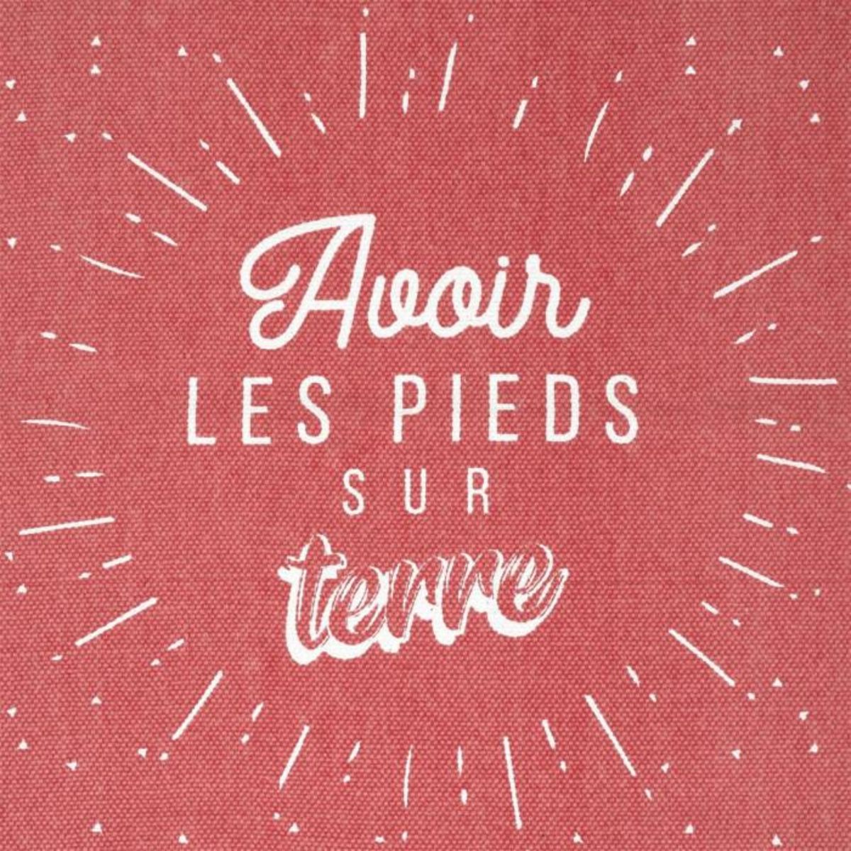 Paris Prix Tapis Déco  Les Pieds sur Terre  50x80cm Rouge