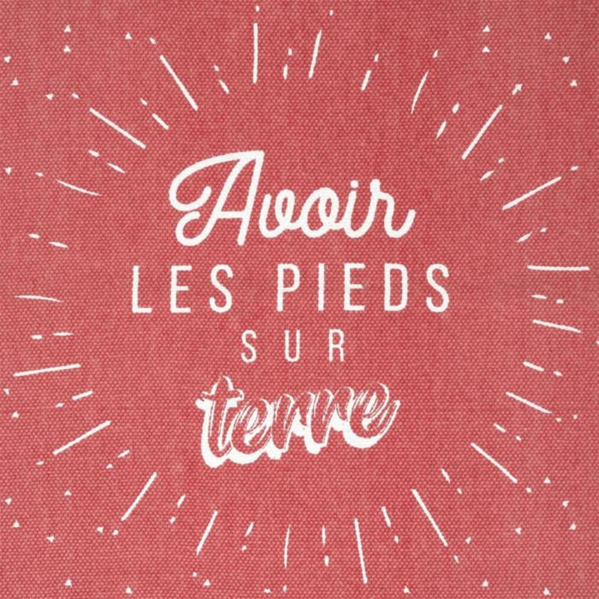 Paris Prix Tapis Déco  Les Pieds sur Terre  50x80cm Rouge