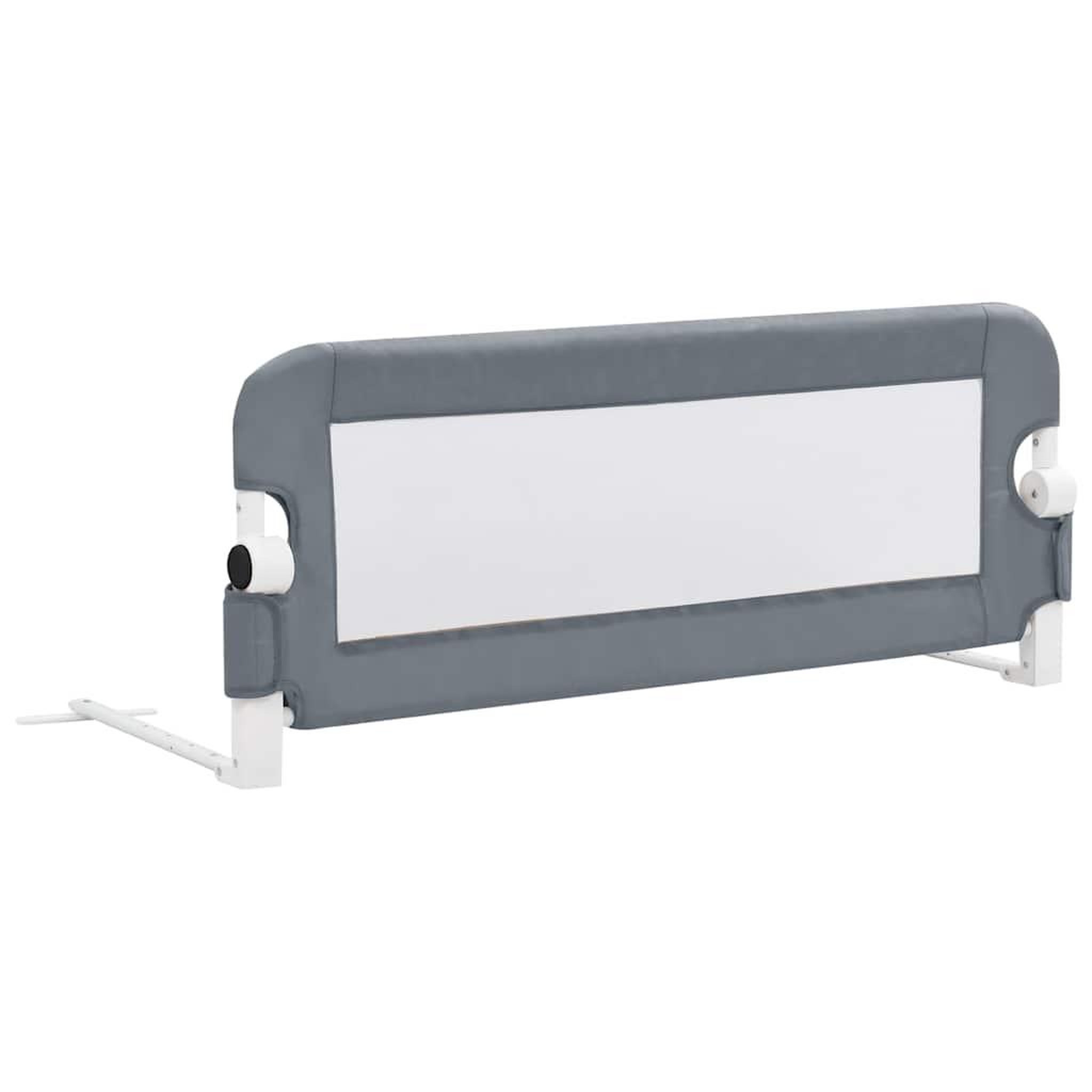 Voir la diapositive 2 : VIDAXL Barriere de lit enfant Gris 102x42 cm Polyester