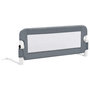 Voir la diapositive 2 : VIDAXL Barriere de lit enfant Gris 102x42 cm Polyester