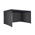 SWEEEK Pergola bioclimatique aluminium et acier 3x4m lames orientables + 2 stores 3m + 1 store 4m PALACE anthracite