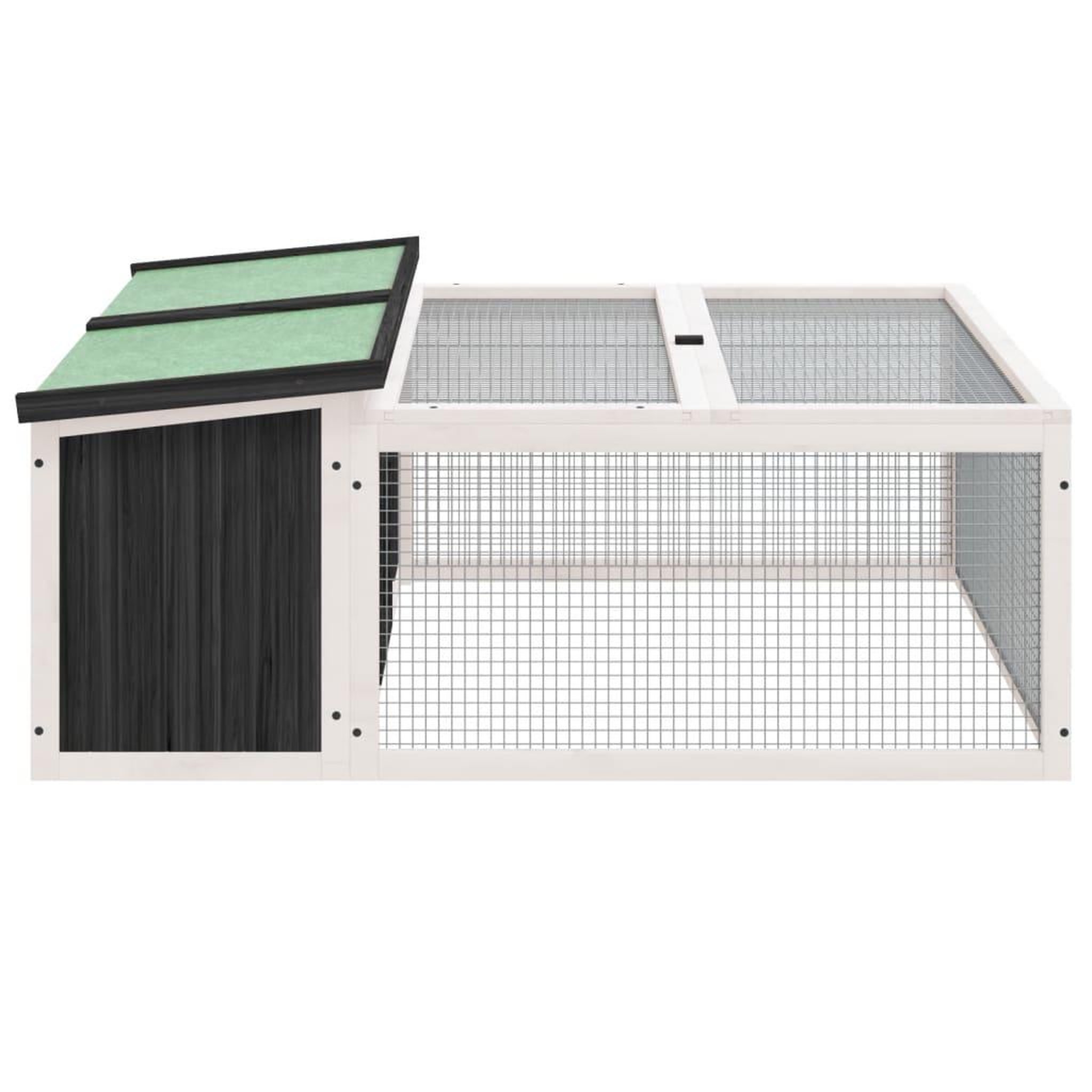 Voir la diapositive 5 : VIDAXL Clapier gris 117,5x97x47,5 cm bois de pin massif