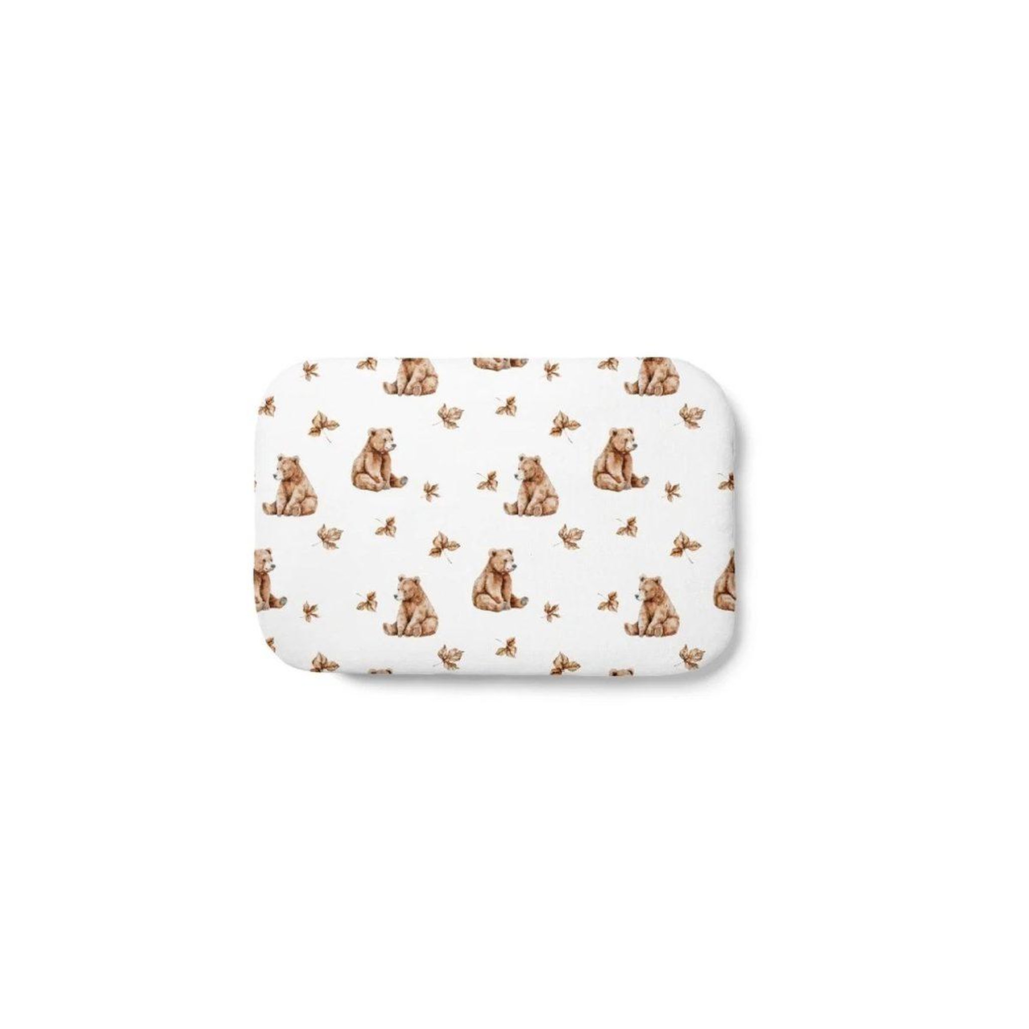 WALDIN Oreiller bébé 60 × 40 cm - motif oursons, blanc