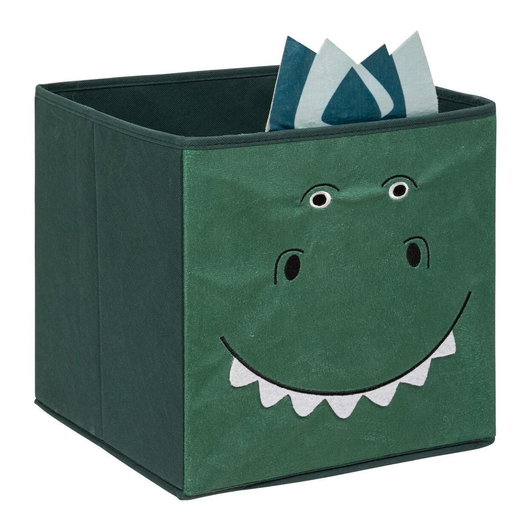 Atmosphera Kids Boîte de rangement enfant  dinosaure  29cm vert foncé