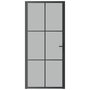 Voir la diapositive 3 : VIDAXL Porte interieure 93x201,5 cm Noir Verre mat et aluminium