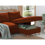 Voir la diapositive 4 : LISA DESIGN Will - canapé d'angle droit - convertible avec coffre - 4 places - en tissu