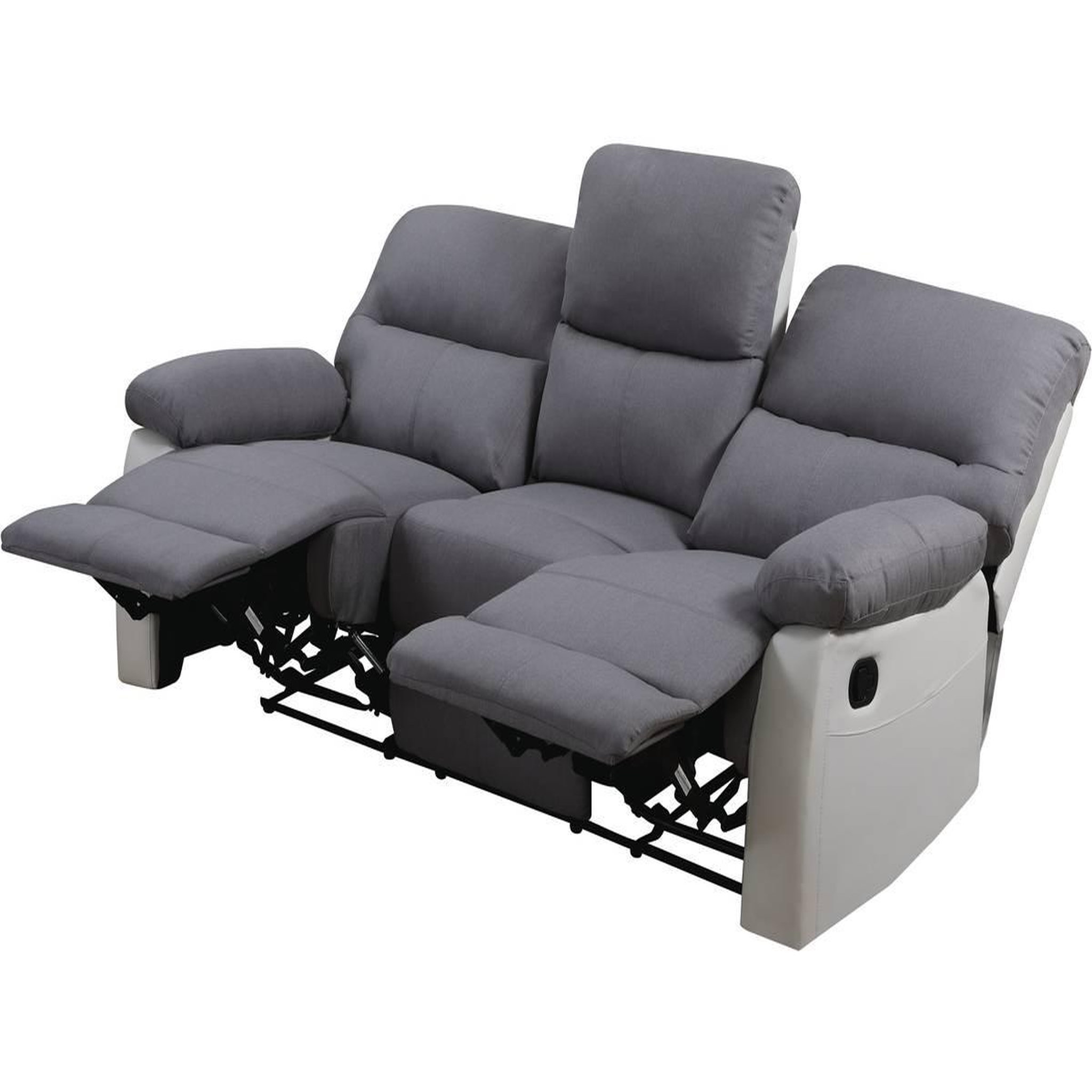 Voir la diapositive 4 : Habitat et Jardin Canapé relax  lincoln  - 197 x 89 x 103 cm - 3 places - blanc / gris clair