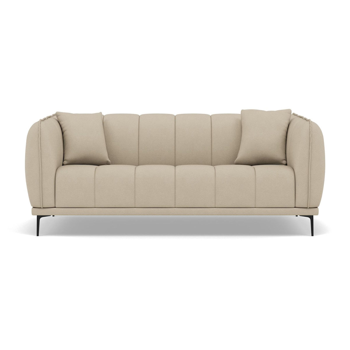 BEST MOBILIER Arsene - canapé droit 3 places en velours texturé
