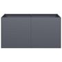 Voir la diapositive 4 : VIDAXL Jardiniere anthracite 80x40x40 cm acier lamine a froid