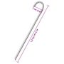 Voir la diapositive 5 : VIDAXL Piquets de tente 6 pcs 41,5 cm Ø12 mm acier galvanise
