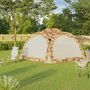 Voir la diapositive 3 : VIDAXL Tente de reception avec LED et 4 parois 3,6x3,6x2,3m Camouflage