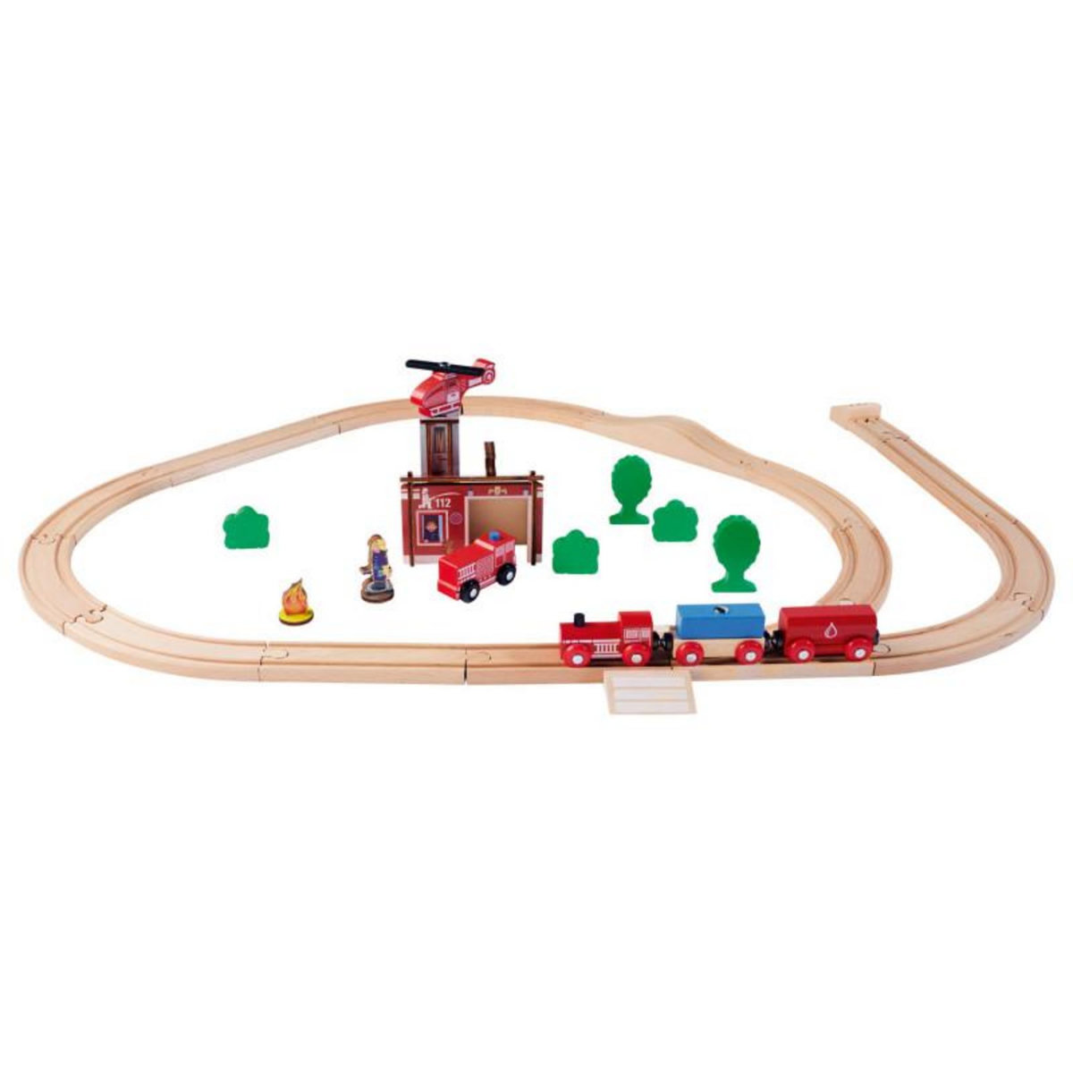 Eichhorn Eichhorn Train Track with Bridge Playset, 55dlg. 100006205