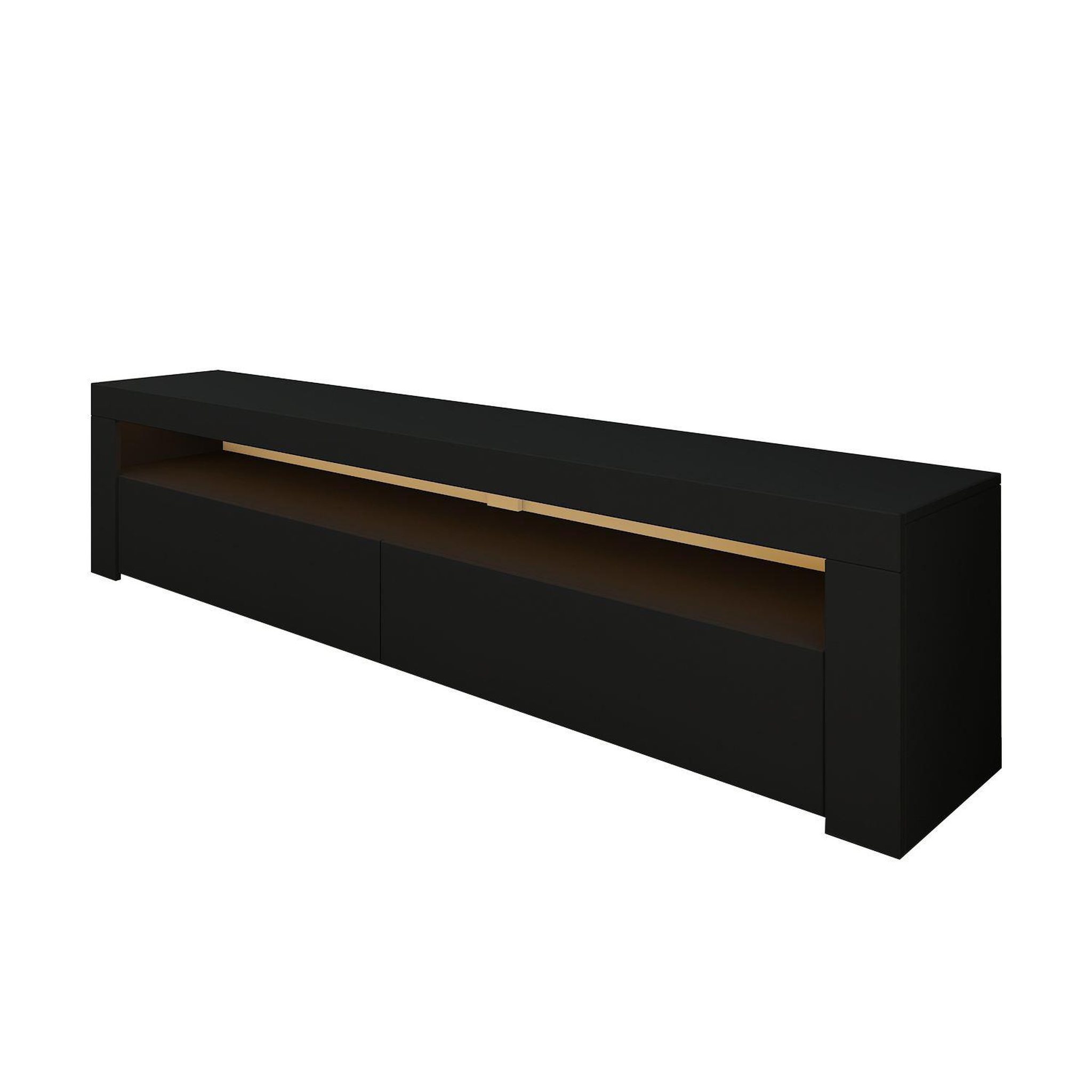 Habitat et Jardin Meuble tv en bois  bati  - 150 x 36 x 46 cm - noir