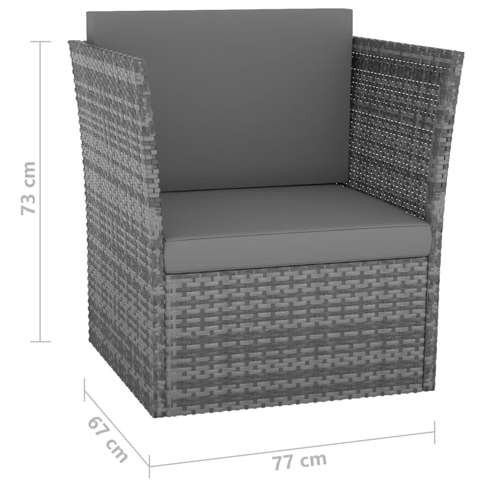 Voir la diapositive 6 : VIDAXL Chaise de jardin avec tabouret resine tressee anthracite