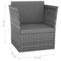 Voir la diapositive 6 : VIDAXL Chaise de jardin avec tabouret Resine tressee Anthracite