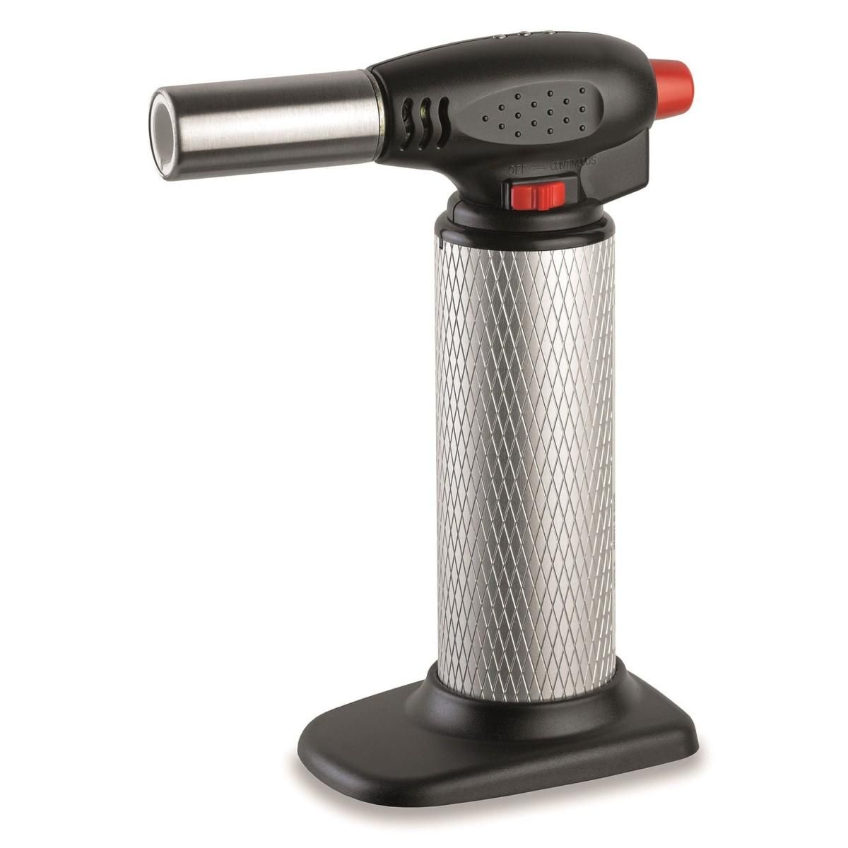 Kemper Chalumeau de cuisine professionnel + 2 Cartouches de gaz Utilisation à 360° Allumage piezo KEMPER