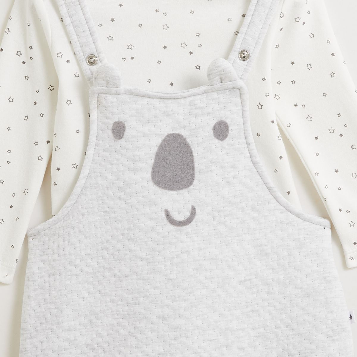 IN EXTENSO Ensemble de naissance body manches longues + salopette bébé garçon