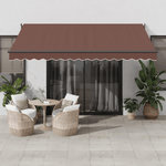 VIDAXL Auvent manuel retractable marron 400x300 cm