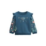Petit Béguin Sweat-shirt enfant en molleton Dina. Coloris disponibles : Bleu