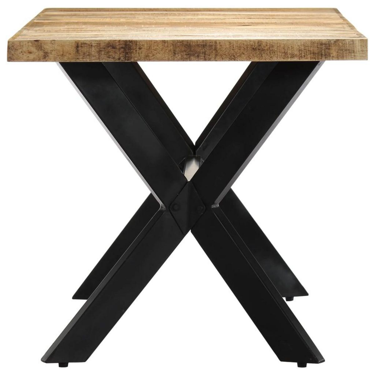 VIDAXL Table a manger 140x70x75 cm Bois de manguier massif brut