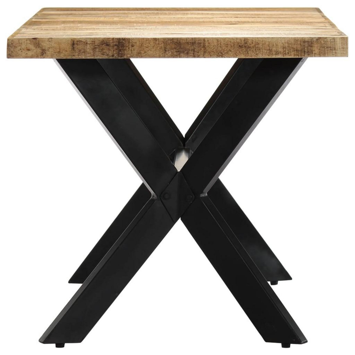 VIDAXL Table a manger 140x70x75 cm Bois de manguier massif brut