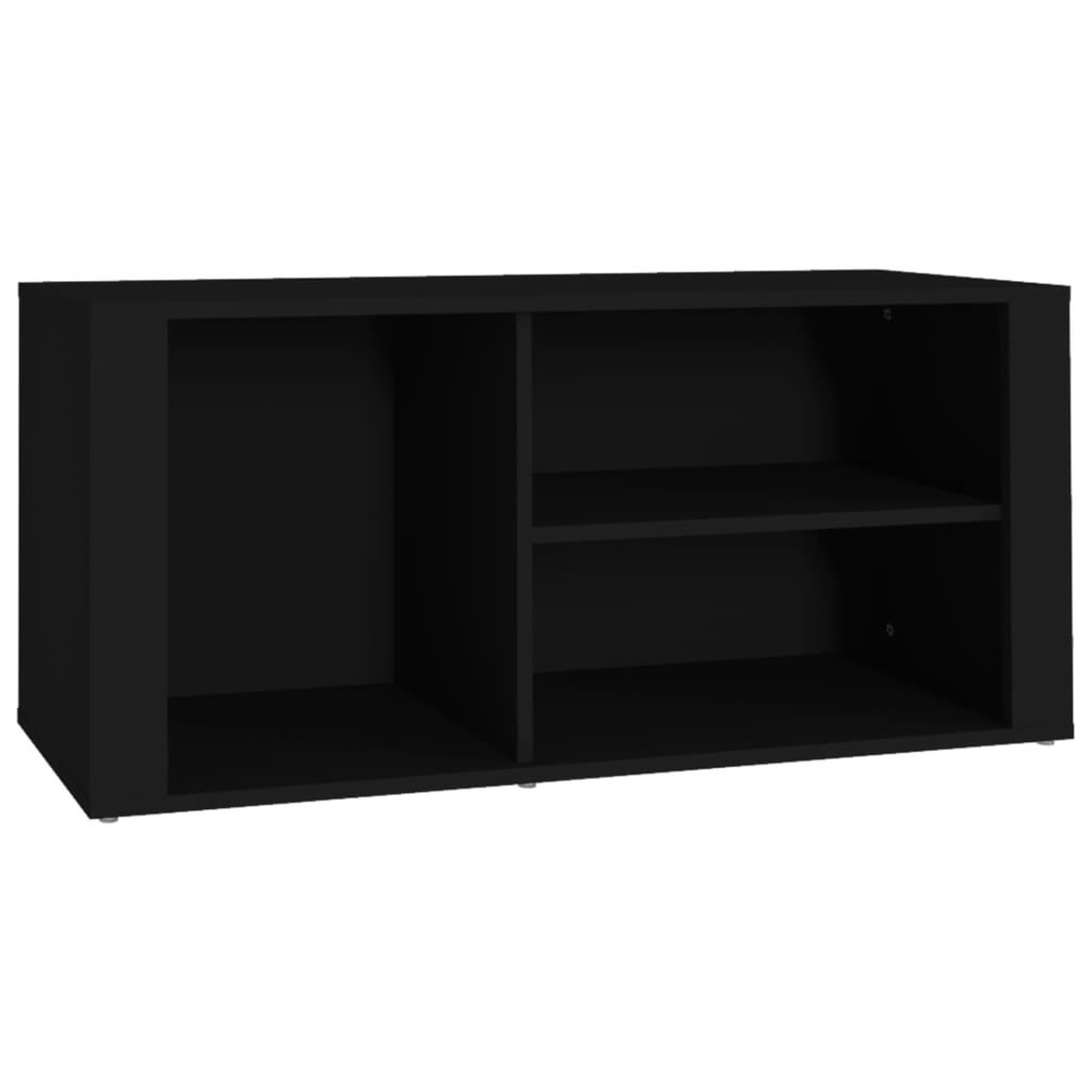 Voir la diapositive 2 : VIDAXL Armoire a chaussures Noir 100x35x45 cm Bois d'ingenierie