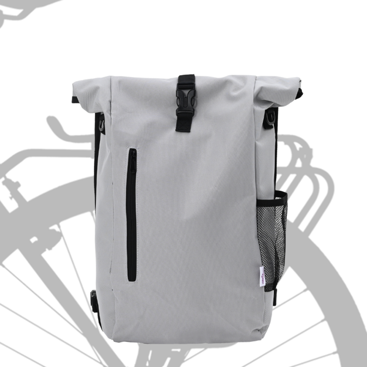 VIDAXL Sac de vélo pour porte bagages 20 L Gris 31x13x58 cm